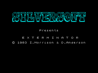 Exterminator title screen for ZX Spectrum
